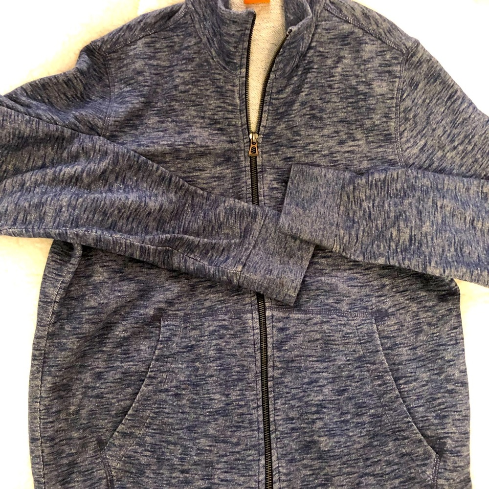 BOSS zippy sweatshirt-sweater in blue/grey mens medium size